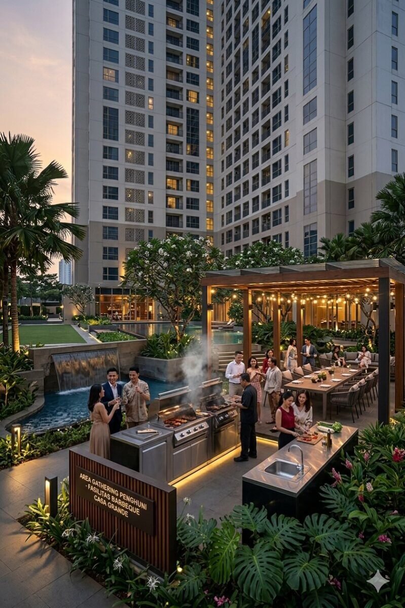 Kualitas Area Barbeque untuk Acara Gathering Penghuni di Casa Grande Residence