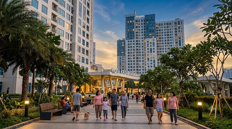 Jalan Santai Sore Hari di Sekitar Apartemen Casa Grande Residence