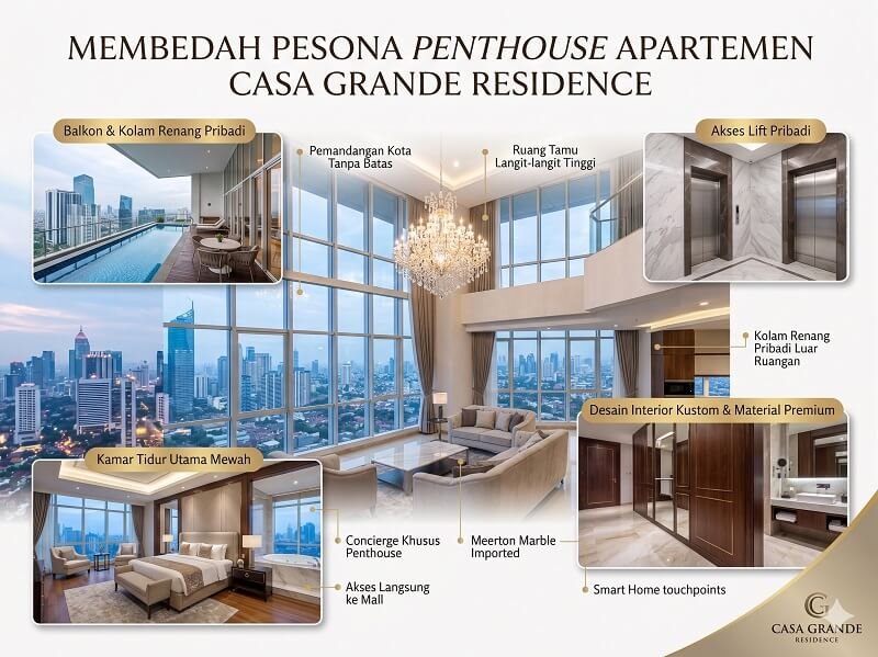 Membedah Pesona Penthouse Apartemen Casa Grande Residence