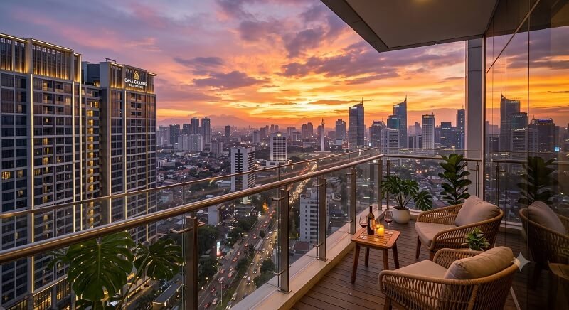Sunset Jakarta yang Bisa Anda Nikmati dari Apartemen Casa Grande Residence