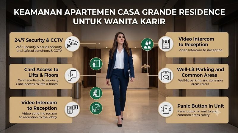 Keamanan Apartemen Casa Grande Residence untuk Wanita Karir