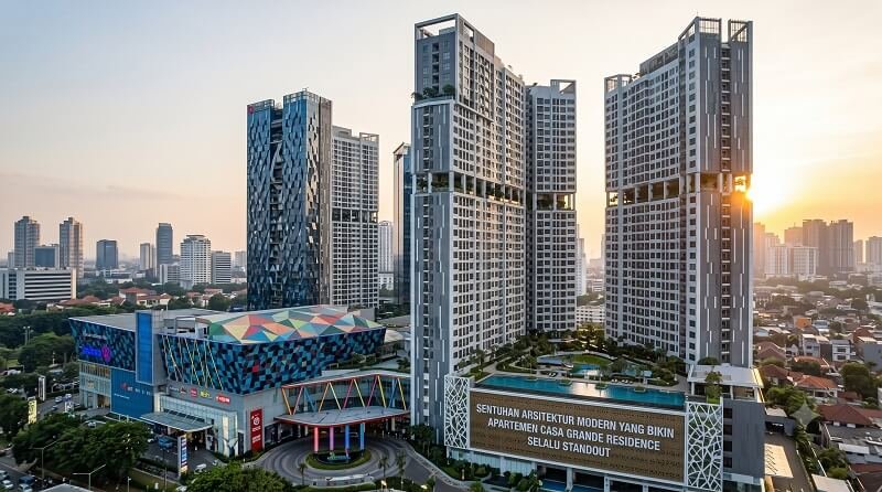 Sentuhan Arsitektur Modern yang Bikin Apartemen Casa Grande Residence