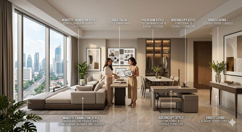 Merek Furniture Premium yang Sempurna untuk Layout Casa Grande Residence