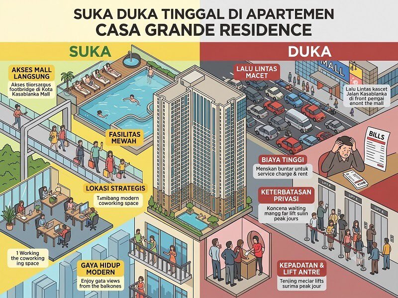 Suka Duka Tinggal di Apartemen Casa Grande Residence