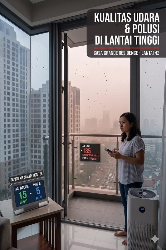Analisis Kualitas Udara dan Polusi di Lantai Tinggi Apartemen Casa Grande Residence