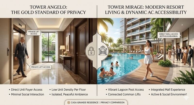 Perbandingan Komprehensif Privasi dan Eksklusivitas di Casa Grande Residence