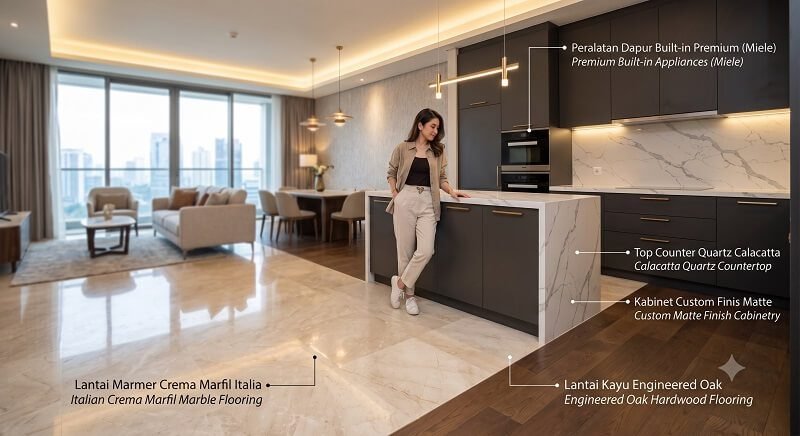 Spesifikasi Material Premium di Apartemen Casa Grande Residence